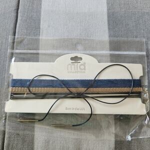 Mia Collection By kim Min Sun Chokers Gold and‎ Blue Denim
